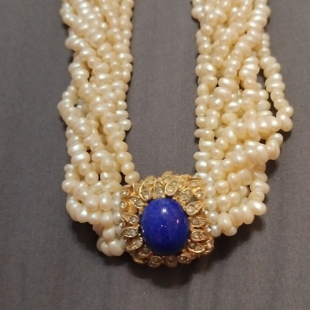 Vintage Ciner 8 Strand Pearl Choker